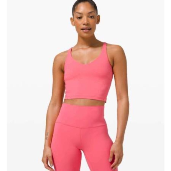 lululemon athletica Tops - Lululemon Athletica Align Coral Pink Athletic Tank Top Crop Women’s Size 2